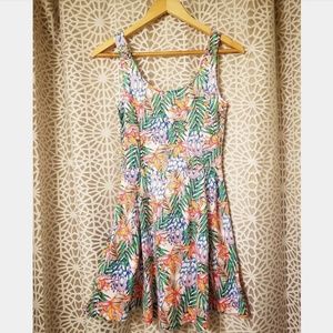 H&M mini jersey sleeveless dress size 6 tropical